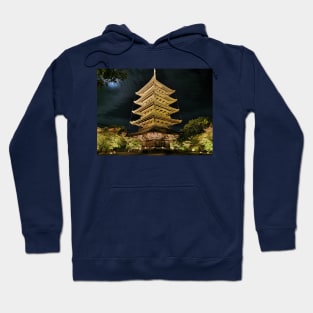 Toji temple at night Hoodie